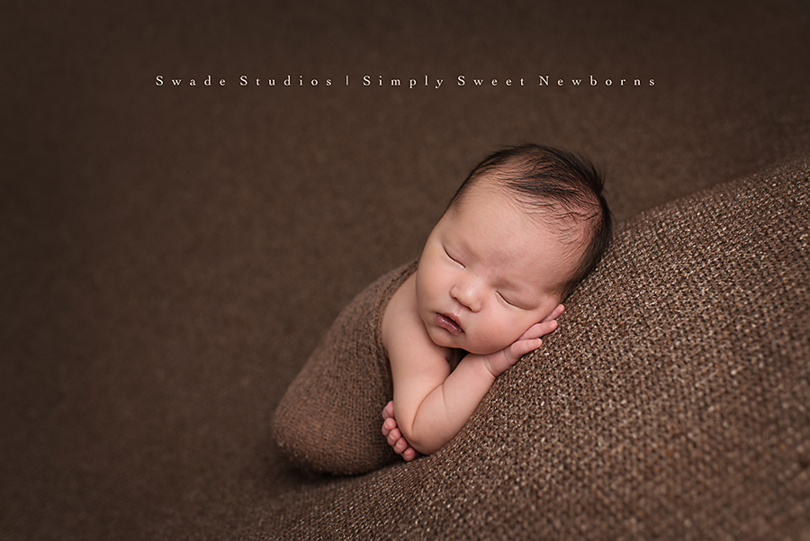 Kansas City Newborn Photographer | Swade Studios | Sweet Newborn Boy in Rustic Hanging Basket