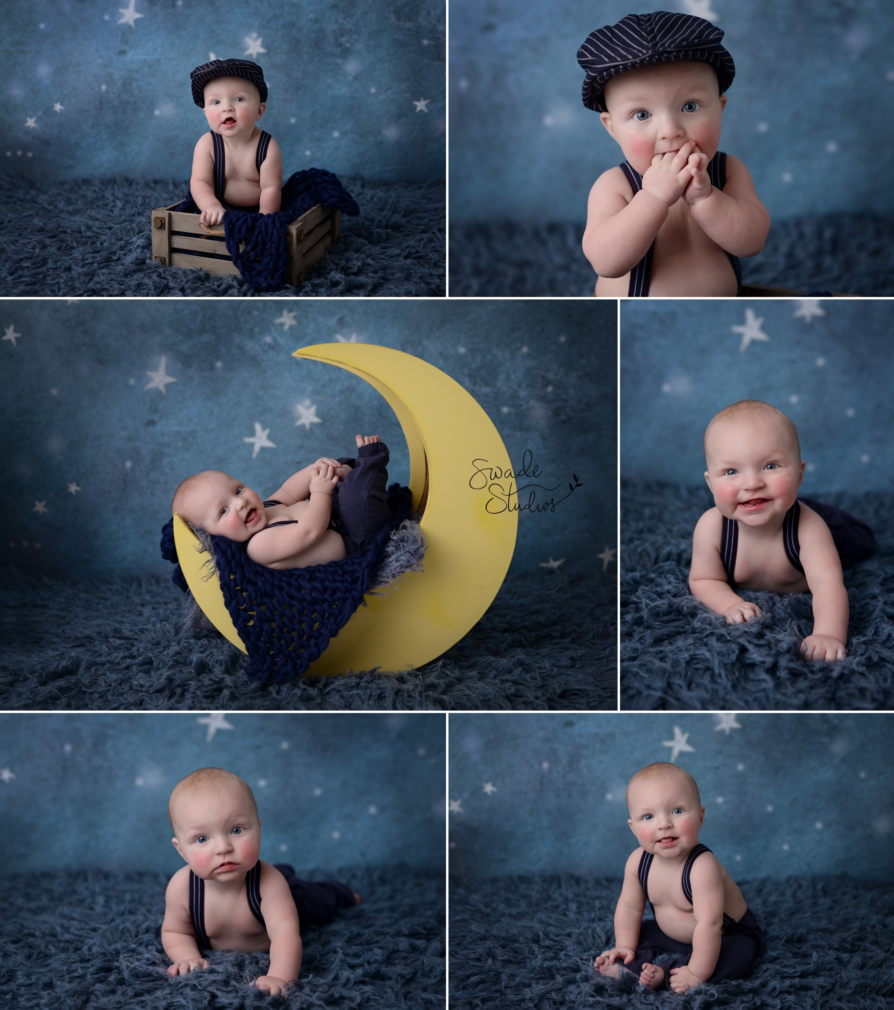 Baby Boy Milestone Sitting Up Session | Swade Studios | Olathe Baby Photographer Olathe Baby Photographer